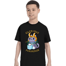 Load image into Gallery viewer, Shirts T-Shirts, Youth / XS / Black Mischief Cat