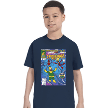 Load image into Gallery viewer, Daily_Deal_Shirts T-Shirts, Youth / XS / Navy Spider-Bart VS D'ohc Ock