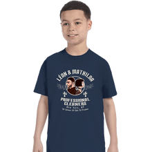 Load image into Gallery viewer, Secret_Shirts T-Shirts, Youth / XS / Navy Leon Mathilda Professional Cleaners