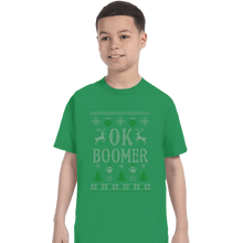 Load image into Gallery viewer, Shirts T-Shirts, Youth / XL / Irish Green OK Zoomer Ugly Christmas Sweater