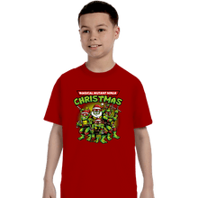 Load image into Gallery viewer, Daily_Deal_Shirts T-Shirts, Youth / XS / Red Christmas Ninjas