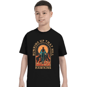 Daily_Deal_Shirts T-Shirts, Youth / XS / Black Running Up Hawkins