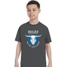 Load image into Gallery viewer, Daily_Deal_Shirts T-Shirts, Youth / XS / Charcoal Bovine University