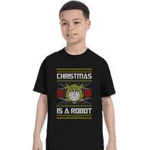 Load image into Gallery viewer, Shirts T-Shirts, Youth / XS / Black Christmas Is A Robot
