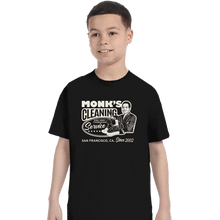 Load image into Gallery viewer, Shirts T-Shirts, Youth / XS / Black Monk Cleaning Service