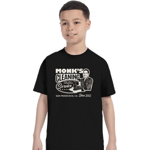Shirts T-Shirts, Youth / XS / Black Monk Cleaning Service
