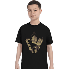 Load image into Gallery viewer, Daily_Deal_Shirts T-Shirts, Youth / XS / Black T-Rex Footprint
