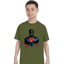 Load image into Gallery viewer, Shirts T-Shirts, Youth / XS / Military Green Return Of Kryptonian