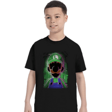 Load image into Gallery viewer, Secret_Shirts T-Shirts, Youth / XS / Black Luigi Glitch