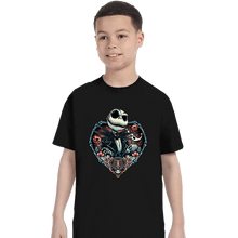 Load image into Gallery viewer, Daily_Deal_Shirts T-Shirts, Youth / XS / Black Heart Jack Skellington