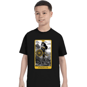 Daily_Deal_Shirts T-Shirts, Youth / XS / Black JL Tarot - Strength