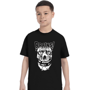 Daily_Deal_Shirts T-Shirts, Youth / XS / Black More Brains!