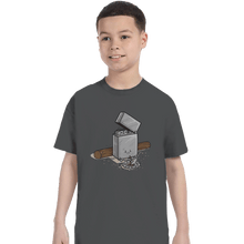 Load image into Gallery viewer, Shirts T-Shirts, Youth / XS / Charcoal Out Of Fuel