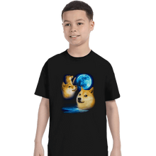 Load image into Gallery viewer, Shirts T-Shirts, Youth / XS / Black Three Doge Moon

