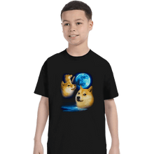 Load image into Gallery viewer, Shirts T-Shirts, Youth / XS / Black Three Doge Moon