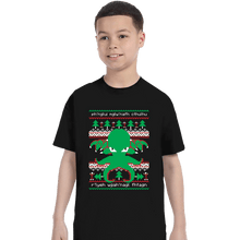 Load image into Gallery viewer, Shirts T-Shirts, Youth / XS / Black Cthulhu Cultist Christmas