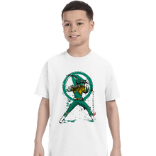 Load image into Gallery viewer, Daily_Deal_Shirts T-Shirts, Youth / XS / White Green Ranger Sumi-e