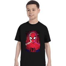 Load image into Gallery viewer, Daily_Deal_Shirts T-Shirts, Youth / XS / Black Glitch Peter Spider