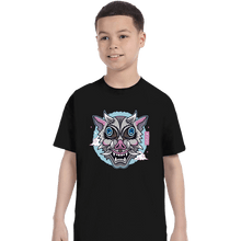 Load image into Gallery viewer, Shirts T-Shirts, Youth / XS / Black Boar Oni Mask