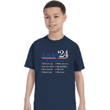 Load image into Gallery viewer, Daily_Deal_Shirts T-Shirts, Youth / XS / Navy Astley &#39;24
