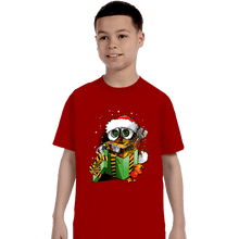 Load image into Gallery viewer, Daily_Deal_Shirts T-Shirts, Youth / XS / Red Christmas Robot