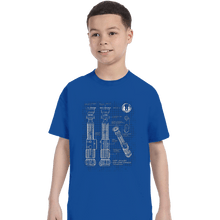 Load image into Gallery viewer, Daily_Deal_Shirts T-Shirts, Youth / XS / Royal Blue Lightside Schematics