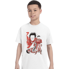 Load image into Gallery viewer, Shirts T-Shirts, Youth / XL / White Kaneda And Tetsuo Sumi-e