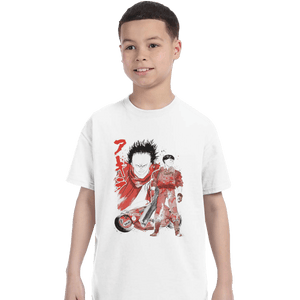 Shirts T-Shirts, Youth / XL / White Kaneda And Tetsuo Sumi-e