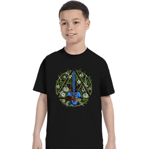 Daily_Deal_Shirts T-Shirts, Youth / XS / Black Warrior In The Forest
