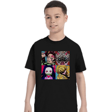 Load image into Gallery viewer, Shirts T-Shirts, Youth / XS / Black Kimetsu No Warhol