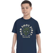Load image into Gallery viewer, Daily_Deal_Shirts T-Shirts, Youth / XS / Navy Han Sho7 Firs7