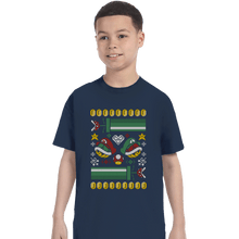 Load image into Gallery viewer, Shirts T-Shirts, Youth / XS / Navy A Very Mushroom Christmas