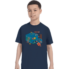 Load image into Gallery viewer, Daily_Deal_Shirts T-Shirts, Youth / XS / Navy Gamecube Remix