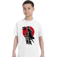 Load image into Gallery viewer, Daily_Deal_Shirts T-Shirts, Youth / XS / White Kenshin Sumi-e