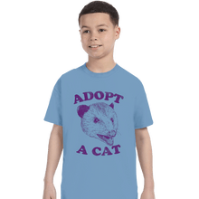 Load image into Gallery viewer, Shirts T-Shirts, Youth / XL / Powder Blue Adopt A Cat