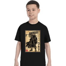 Load image into Gallery viewer, Daily_Deal_Shirts T-Shirts, Youth / XS / Black Black Swordsman Woodblock