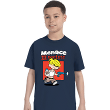 Load image into Gallery viewer, Daily_Deal_Shirts T-Shirts, Youth / XS / Navy Menace To Society