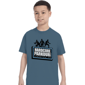 Shirts T-Shirts, Youth / XS / Indigo Blue Hardcore Parkour Club