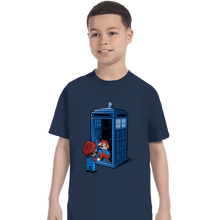 Load image into Gallery viewer, Shirts T-Shirts, Youth / XS / Navy Back To 8 Bits