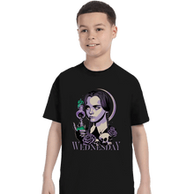 Load image into Gallery viewer, Shirts T-Shirts, Youth / XS / Black Wednesday Addams