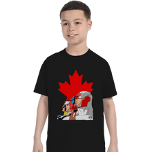 Load image into Gallery viewer, Shirts T-Shirts, Youth / Small / Black Captain Canuck And Team Canada