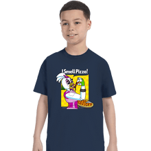 Load image into Gallery viewer, Secret_Shirts T-Shirts, Youth / XS / Navy I Smell Pizza