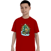 Load image into Gallery viewer, Secret_Shirts T-Shirts, Youth / XS / Red Bulby Christmas
