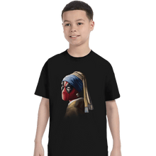 Load image into Gallery viewer, Shirts T-Shirts, Youth / XL / Black Hero With A Pearl Earring