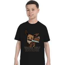 Load image into Gallery viewer, Shirts T-Shirts, Youth / XL / Black Eevee Wan Kenobi