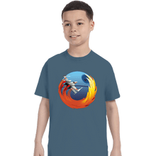 Load image into Gallery viewer, Shirts T-Shirts, Youth / XS / Indigo Blue Browsing No Moon