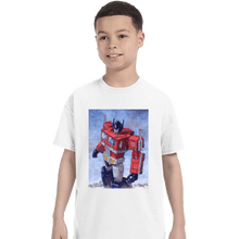Load image into Gallery viewer, Secret_Shirts T-Shirts, Youth / XS / White Optimus Watercolor