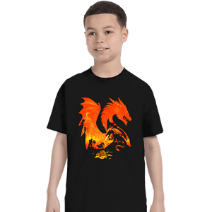 Daily_Deal_Shirts T-Shirts, Youth / XS / Black Fantasy Flames