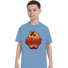 Load image into Gallery viewer, Shirts T-Shirts, Youth / XS / Powder Blue Goron’s Ruby Rock Candy