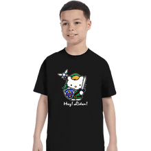 Load image into Gallery viewer, Shirts T-Shirts, Youth / XS / Black Hey Listen